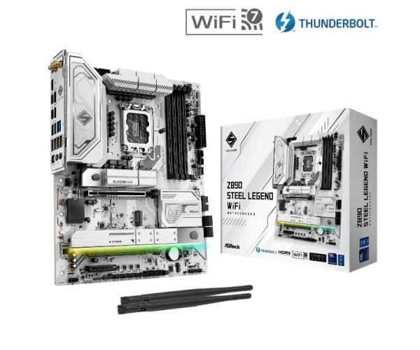 ASRock MB Sc LGA1851 Z890 STEEL LEGEND WIFI,  Intel Z890,  4xDDR5,  1xHDMI,  2xThunderbolt,  WI-FI