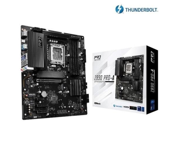 ASRock MB Sc LGA1851 Z890 PRO-A,  Intel Z890,  4xDDR5,  1xDP,  1xHDMI,  1xThunderbolt