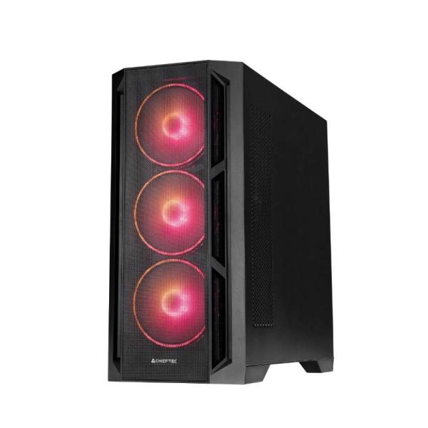 CHIEFTEC skříň APEX LUMO,  E-ATX,  1x USB-C 3.2,  2x USB 3.0,  4x 140mm ARGB Fan,  ARGB Hub,  černá0
