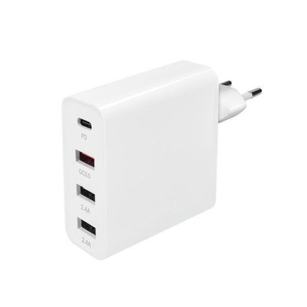 Solight adaptér 3+1,  48W,  QC3.0+PD,  3x USB-A,  1x USB-C