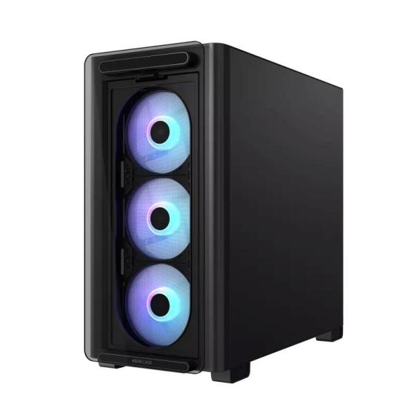 ASUS case A23 PLUS TG ARGB,  Mini Tower,  průhledná bočnice,  4x120mm ARGB Fan,  černá6