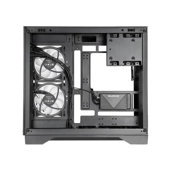 CHIEFTEC skříň VISIO,  ATX,  1x USB-C 3.2,  2x USB 3.0,  6x 120mm ARGB Fan,  černá4