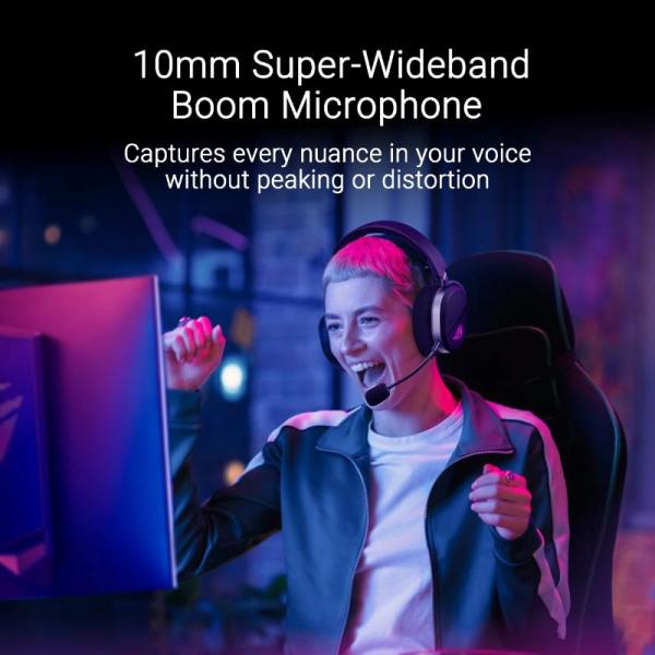 ASUS sluchátka ROG Pelta,  Bezdrátové BT a RF 2.4GHz,  ARGB,  černá0