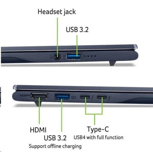 ACER NTB Swift 14 AI (SF14-51-514G), Core Ultra 5 226V, 14"WQ2.8K, 16GB, 1024GB SSD, Intel Arc, Win11H, Blue8