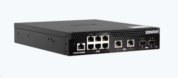 QNAP riadený switch QSW-M2106R-2S2T (6x 2, 5GbE RJ45, 2x 10GbE RJ45, 2x 10GbE SFP+, malá šírka)0