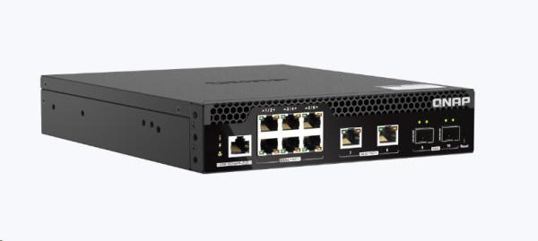 QNAP switch QSW-M2106PR-2S2T (2xSFP+, 2x10GbE, 6x2, 5GbE, 8xPoE++, 310W)1