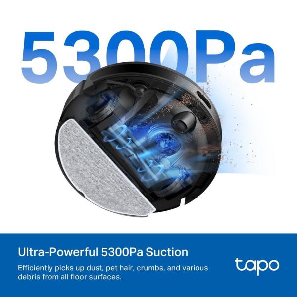 TP-Link Tapo RV20 Max robotický vysavač s mopem (LiDAR,  2, 4 GHz,  BT,  černý)5