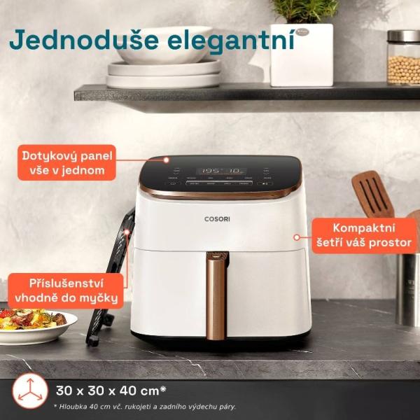 Cosori TurboBlaze Pro horkovzdušná fritéza 6.2l, bílá7
