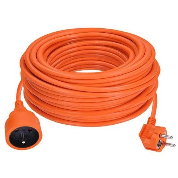 Solight prodlužovací přívod - spojka,  1 zásuvka,  30 m,  3 x 1, 5mm2,  oranžová1