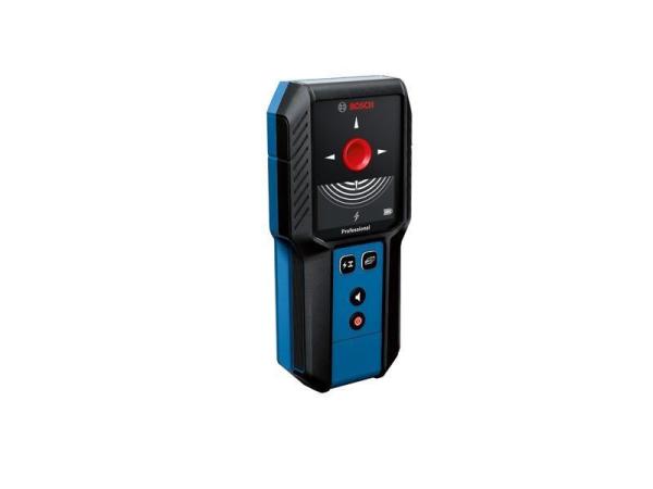 Bosch GMS 120-27 detektor,  2× baterie 1, 5 V LR6 (AA),  identifikace materiálu