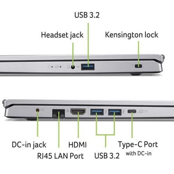 Acer Aspire Go 15/ AG15-42P-R56P/ R5-5625U/ 15, 6"/ FHD/ 8GB/ 512GB SSD/ RX Vega 7/ W11H/ Silver/ 2R8