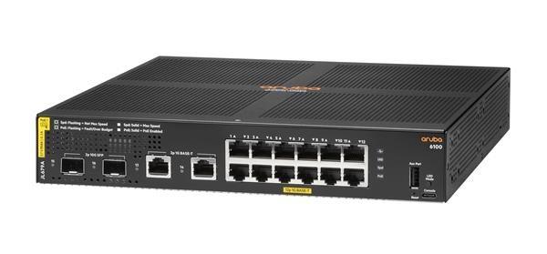Aruba 6100 12G Class4 PoE 2G/ 2SFP+ 139W Switch JL679A#ABB