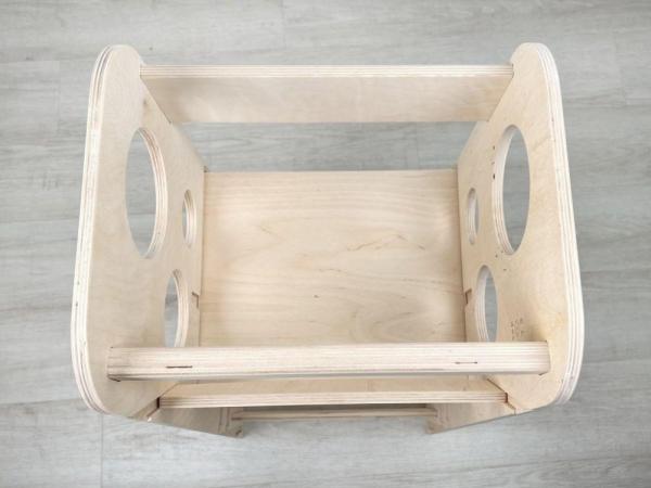 Rostoucí učící věž 3v1 Bublina Max 75 cm, přírodní (natur)2