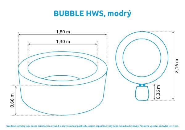 Marimex vířivý bazén Pure Spa - Bubble HWS,  modrý4