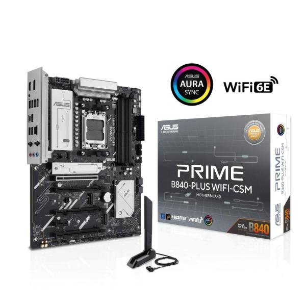 ASUS MB Sc AM5 PRIME B840-PLUS WIFI,  AMD B840,  4xDDR5,  1xDP,  1xHDMI,  WiFi,  ATX