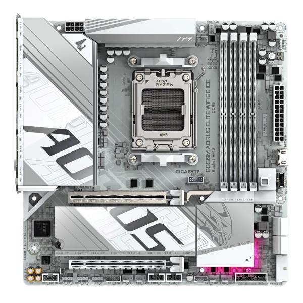 GIGABYTE MB Sc AM5 B850M A ELITE WF6E ICE,  AMD B850,  4xDDR5,  1xDP,  WiFi,  mATX1