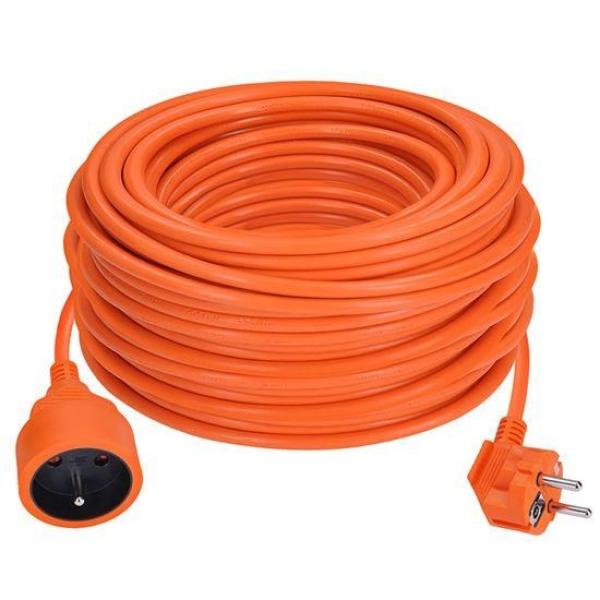 Solight prodlužovací přívod - spojka,  1 zásuvka,  40 m,  3 x 1, 5mm2,  oranžová1