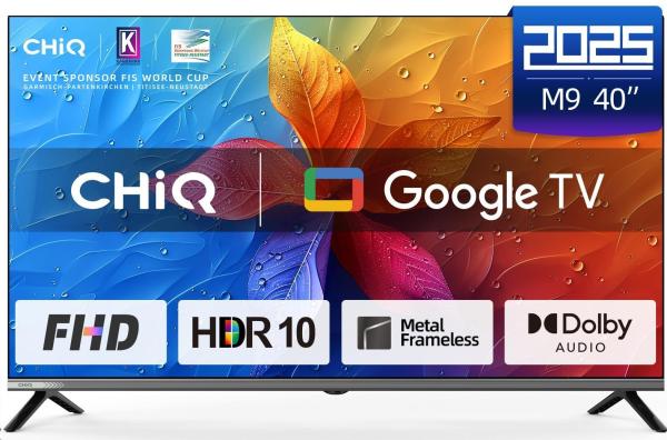 CHiQ L40M9E TV 40",  Full HD,  smart,  Google TV,  Dolby Audio,  dbx-tv,  HDR 10