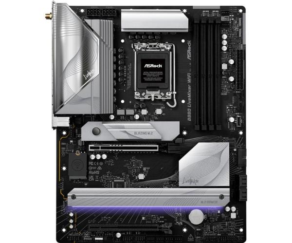 ASRock MB Sc LGA1851 B860 LiveMixer WiFi,  Intel B860,  4xDDR5,  1xThunderbolt,  1xHDMI,  WiFi,  ATX1