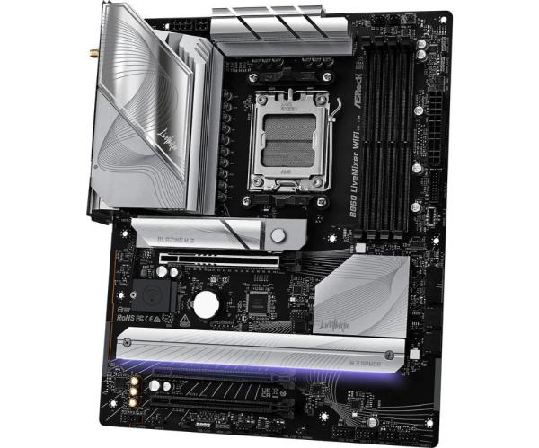 ASRock MB Sc AM5 B850 LiveMixer WiFi,  AMD B850,  4xDDR5,  1xDP,  1xHDMI,  WiFi,  ATX3