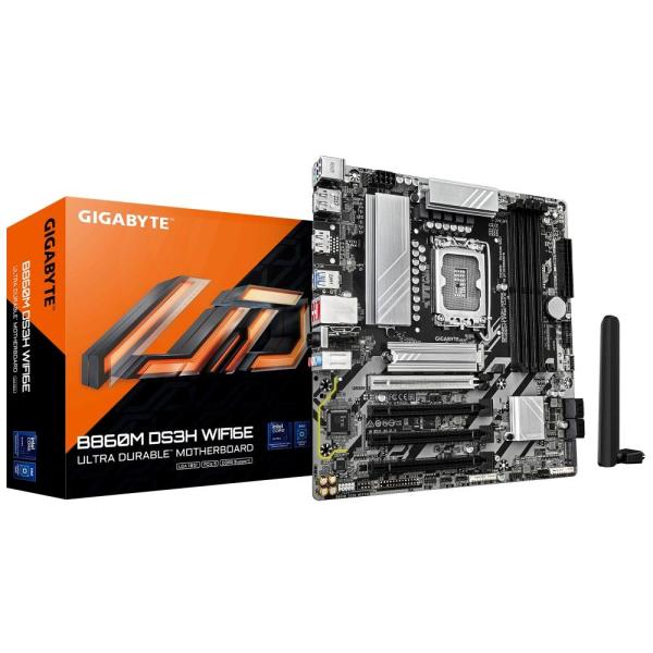 GIGABYTE MB Sc LGA1851 B860M DS3H WIFI6E,  Intel B860,  4xDDR5,  2xDP,  1xHDMI,  WiFi,  mATX
