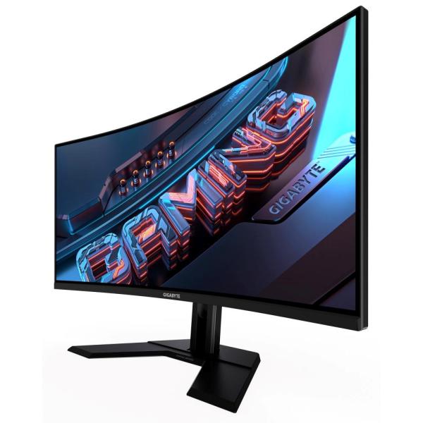 GIGABYTE LCD - 34" Gaming monitor G34WQCP,  Prohnutý VA1500R,  3440x1440 WQHD,  180Hz,  4000:1,  350cd/ m2,  1ms,  2xHDMI,  1xDP1