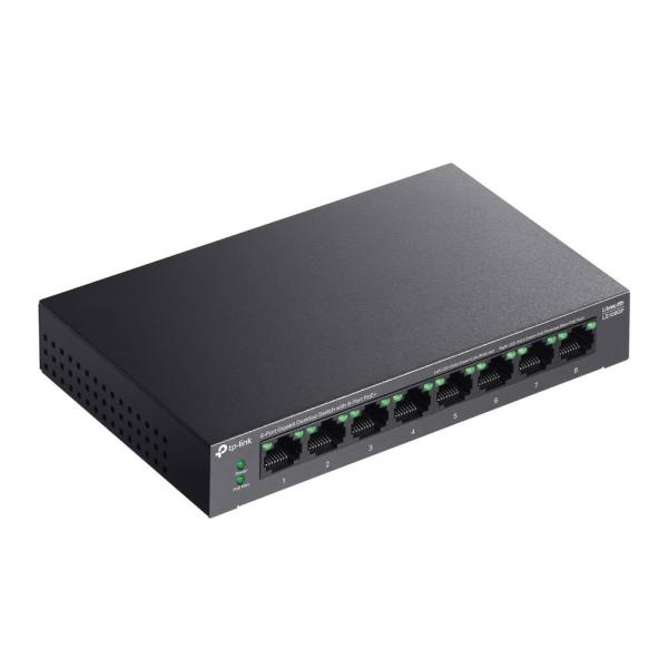 TP-Link LiteWave switch LS108GP (8xGbE,  8xPoE+,  62W,  fanless)2