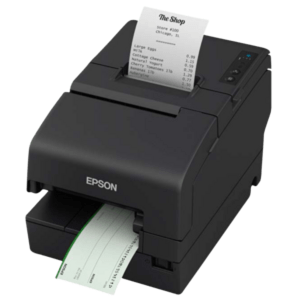 Epson TM-H6000VI,  cutter,  MICR,  USB,  RS232,  Ethernet,  OPOS,  ePOS,  black