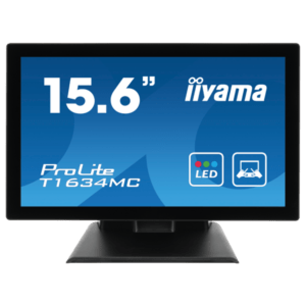 iiyama ProLite T16XX,  39.6 cm (15, 6""),  Projected Capacitive,  10 TP,  Full HD,  USB,  kit (USB),  black