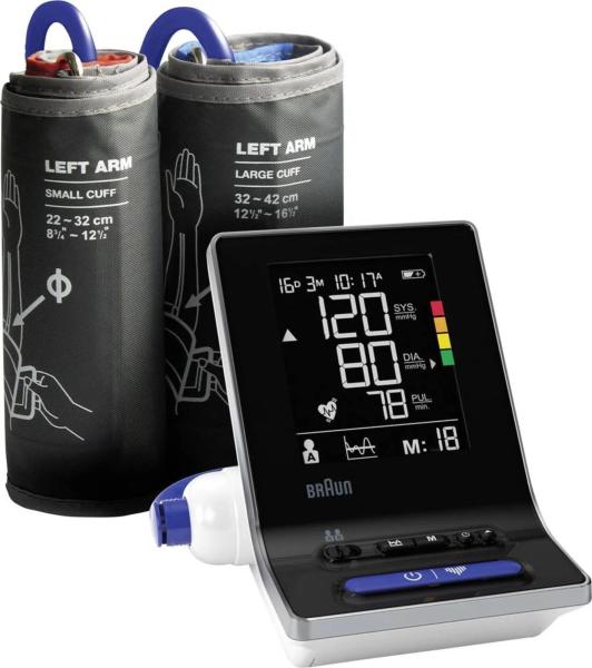 Braun ExactFit 3 pažní tlakoměr,  velký a přehledný displej,  dvě manžety0