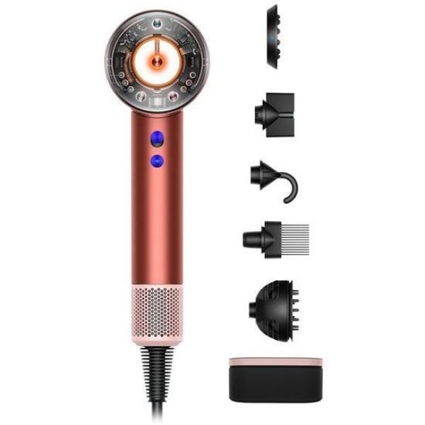 Dyson Supersonic Nural HD16 fén na vlasy,  1600 W,  4 teploty,  3 rychlosti,  Strawberry Bronze/ Blush Pink