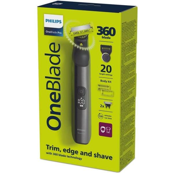 Philips OneBlade Pro 360 QP6552/ 15 zastřihovač,  na tvář a tělo,  voděodolný,  cestovní pouzdro4