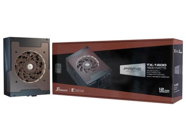 NOCTUA zdroj Seasonic 1600W PRIME TX-1600 NE,  120mm,  80+ TITANIUM,  ATX 3.1