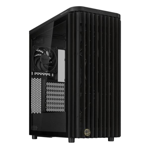 ASUS case PROART PA401 WOOD TG,  Mid Tower,  ATX,  1xUSB-C Gen2x2,  2xUSB 3.0,  2x 160mm Fan,  1x 120mm Fan,  černá
