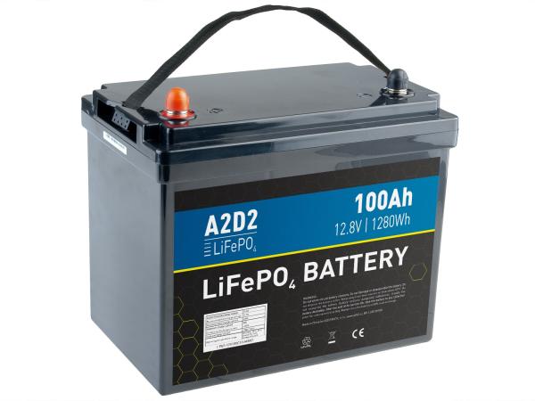A2D2 batéria LiFePO4 12, 8V 100Ah M8 (Size of 75Ah)