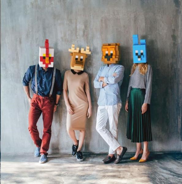 Pixio Voxart - Cubeheads - Redheads,  Smart Pixel3