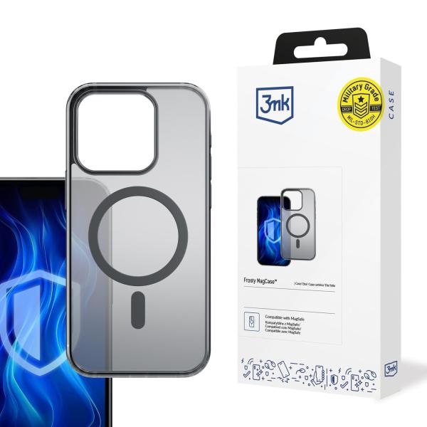 3mk ochranný kryt Frosty MagCase Black pro Apple iPhone 16E/  iPhone 17E