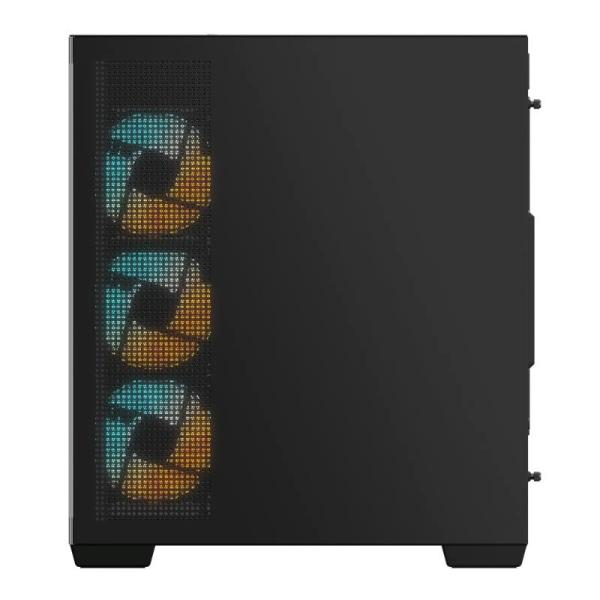 GIGABYTE case GB-C500P ST,  Mid tower,  1xUSB-C 3.2,  2xUSB 3.0,  4x 120mm ARGB Fan,  černá6