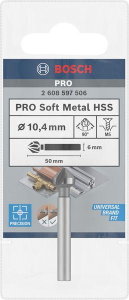 Bosch záhlubník PRO Soft Metal HSS, 10, 4 × 50 mm, M51