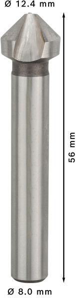 Bosch záhlubník PRO Soft Metal HSS, 12, 4 × 56 mm, M60