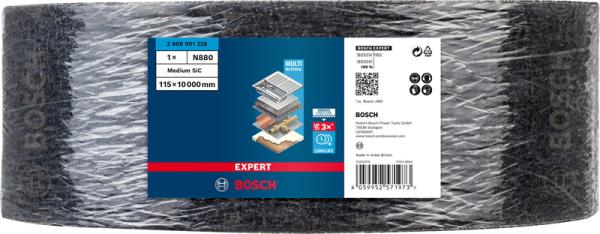 Bosch rounová role EXPERT N880 pro ruční broušení 115 mm × 10 m, střední S2