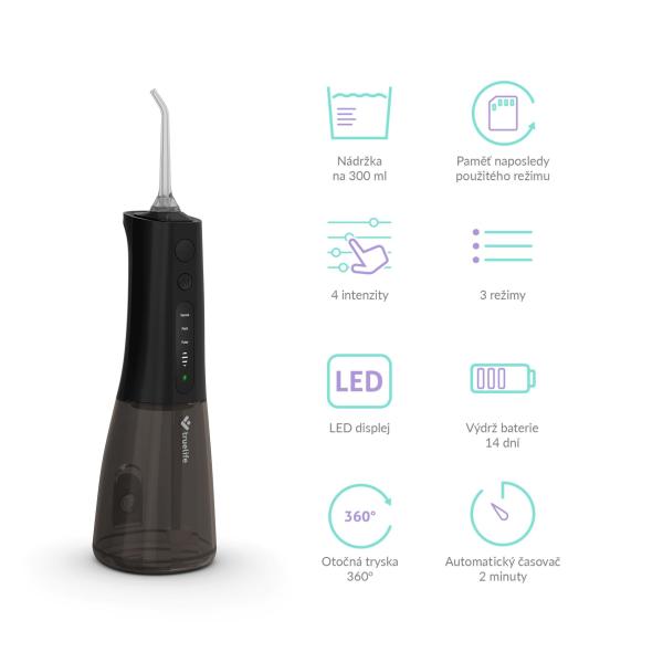 TrueLife AquaFloss Compact L100 Black - ústní sprcha3