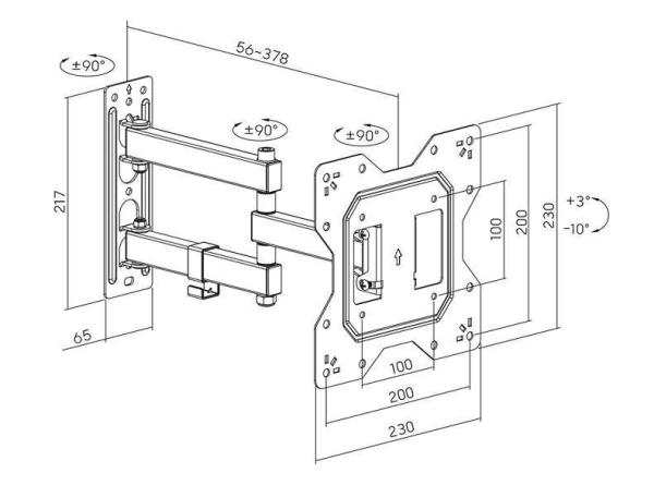 Nástěnný držák TV Fiber Mounts Fm77
4
