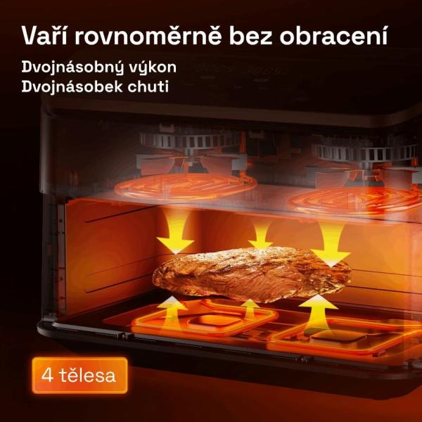 BAZAR - Cosori TF101S Dual blaze TwinFry 10l hozkovzdušná fritéza - Poškozený obal (Komplet)7