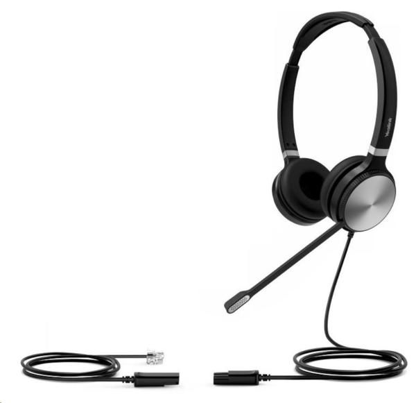 Yealink YHS36 Dual náhlavná súprava na obe uši s QD-RJ9 konektormi
