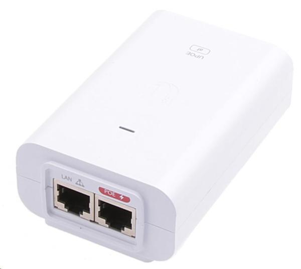 UBNT U-POE-af - Gigabitový PoE injektor 48V/  0, 32A- biely