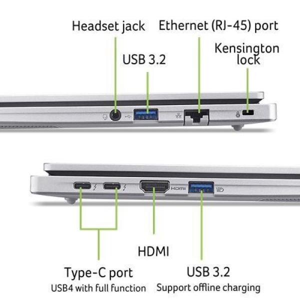 ACER NTB TravelMate P2 (TMP215-55T-TCO-5144), i5-120U, 15.6"FHD, 16GB, 512GB SSD, Intel Graphics, W11H, Silver2