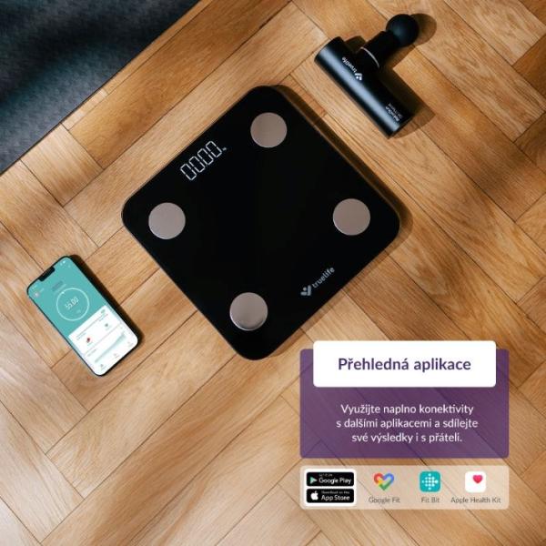 TrueLife FitScale W1 BT Black - bioelektrická impedanční bluetooth váha4