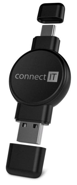 CONNECT IT Bezdrátová nabíječka WatchTravelCharge pro Apple a Samsung Watch, Černá