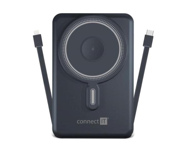 CONNECT IT Powerbanka TravelCharge, MagSafe, 10000 mAh, USB-C, Lightning, Šedá3